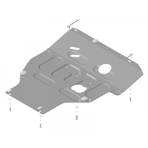 Защита Картера двигателя, КПП MOTODOR для Nissan NV200 2010-2016, Сталь 2 мм - Арт. 71427