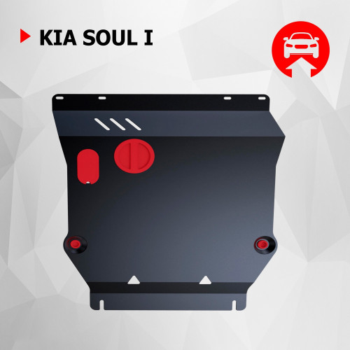 Защита Картера двигателя, КПП АвтоБроня для Kia Soul 2008-2011 I, Сталь 45778 мм - Арт. 111.02806.2